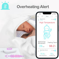 Sense-U Baby Breathing Monitor 3: Monitors Infant Breathing Movement, Rollover, Feeling Temperature and Baby Room’s Temperature, Humidity Level with Real-time Alerts from Anywhere