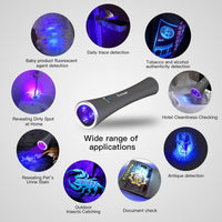 Tacteagle Black Light for Pet Urine Detection,High Power 3-LED UV Light Rechargeable UV Flashlight Detector for Dog Urine,cat Pee and Scorpion Light