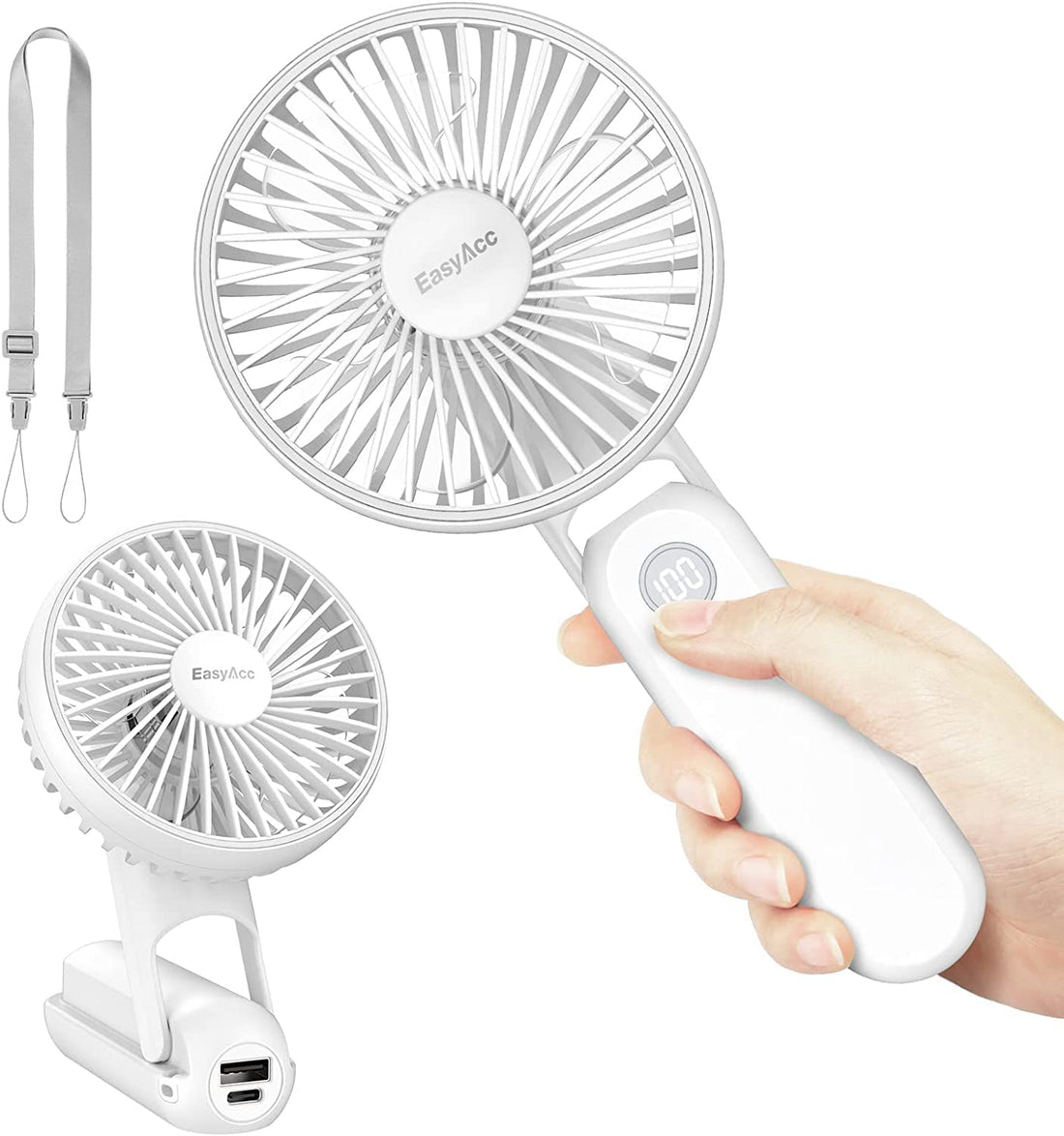 EasyAcc LED usb fan (White)