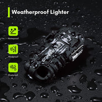 Extremus 360°Flexible Neck Waterproof Lighter,Outdoor Windproof Lighter Dual Arc Lighter USB Rechargeable Flameless Lighter