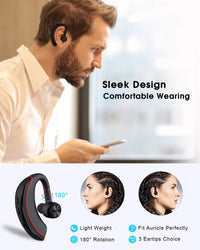 Bluetooth Headset, NANAMI Bluetooth Earpiece V5.0, 320Hrs Ultralight Headphones with Rotatable Mic, Hands-Free Earphones, Noise Cancelling, in-Ear Earbuds for iPhone Android Cell Phone/Laptop/Trucker