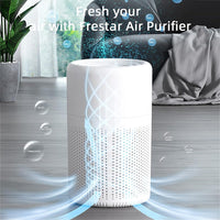 Small Air Purifier for Office Bedroom Home, Desktop Air Purifier with H3 HEPA Filter for Smoke, Dust, Pets, Super Quiet Powered by USB No Adapter (White)