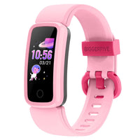BIGGERFIVE Vigor Fitness Tracker Watch for Kids Girls Boys Ages 5-15, Activity Tracker, Pedometer, Heart Rate Sleep Monitor, IP68 Waterproof Calorie Step Counter Watch with Alarm Clock