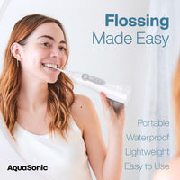 Aqua Flosser - Professional Rechargeable Oral Irrigator With 4 Tips And 4 Dental Tools - Water Flosser W/ 3 Modes - Portable Cordless - Ideal For Kids And Braces - Dentist Recommended - Fda Approved