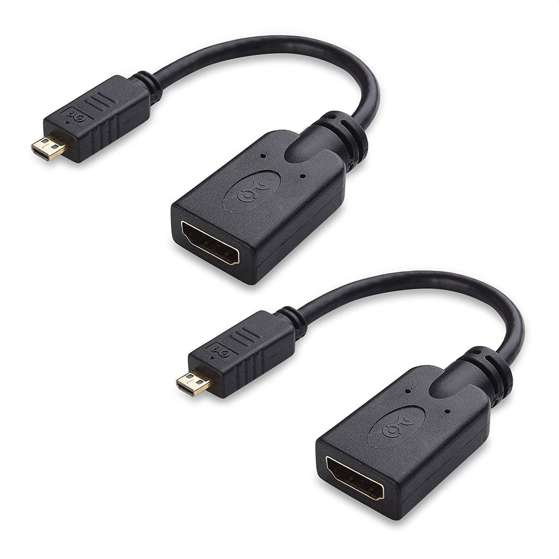 Cable Matters 113061x2 6-inch Micro HDMI to HDMI Male to Female Adapter, Pack of 2