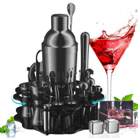 Carsolt Cocktail Shaker Set - 20 Piece Stainless Steel Bartender Kit