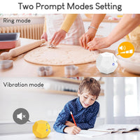 Pomodoro Timer, 11 Preset Time Productivity Timer, Ring/Vibrate Mode Productivity Cube, Type C Rechargeable Kitchen Cooking Timer for Cooking, Learning, Exercise and Beauty-Yellow