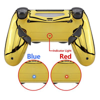 eXtremeRate Chrome Gold Dawn Programable Remap Kit for PS4 Controller with Upgrade Board & Redesigned Back Shell & 4 Back Buttons - Compatible with JDM-040/050/055 - Controller NOT Included