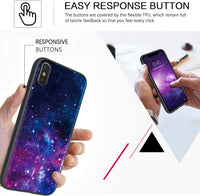 BENTOBEN iPhone X Case, iPhone Xs Case, Slim Fit Glow in The Dark Soft Flexible Bumper Protective Anti Scratch Non-Slip Phone Cases Cover for iPhone X/iPhone Xs 5.8 Inch, Nebula/Galaxy Design