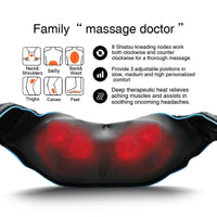 Shiatsu Back Shoulder and Neck Massager with Heat - Electric Deep Tissue 4D Kneading Massage for Shoulder, Back and Neck - Best Gifts for Women/Men/mom/dad - FDA Approved