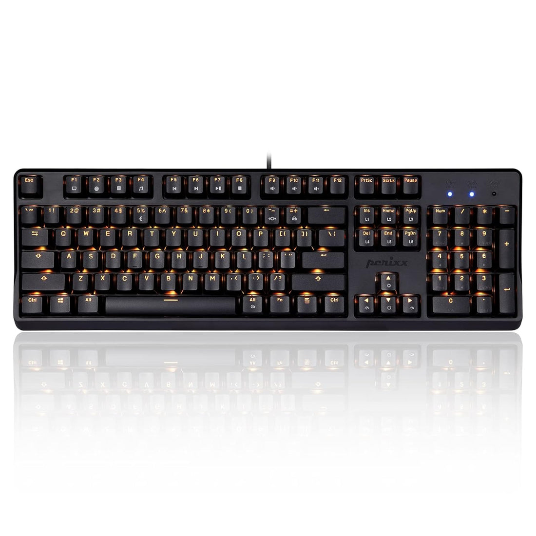 Perixx FBA-PX5300-KBRUS-11920 Mechanical Gaming Keyboard - Wired USB 5.9 Ft Cable - Customizable RGB Backlighting - Tactile Kailh Box Brown Switches - US English