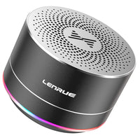 LENRUE Portable Wireless Bluetooth Speaker with Built-in-Mic,Handsfree Call,AUX Line,HD Sound and Bass for iPhone Ipad Android Smartphone and More (Black)