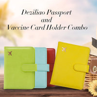 Passport Holder,Passport Holder Card Slots,Cute Passport cover for Women/Men,Waterproof Rfid Blocking Travel Wallet, Yellow