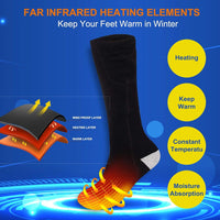 Heated Socks for Men with 5V 5000mAh Battery Electric Socks for Women Rechargeable Heating Sock Winter Warmer Thermal Sock for Riding Skiing Motorcycling Fishing Hiking