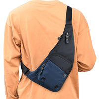 Peicees Waterproof Sling Bag Crossbody Bag For Men Women Slim Chest Backpack Man Purse Small Shoulder Bag For Travel Hiking