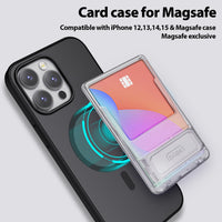 [Whitestone] Card Holder Mag-Safe (Magnetic Slot Card Holder Compatible with MagSafe Slim Hard PC Wallet for Back of Phone, Smartphone Cases…, Clear Black, Basic, Clear Black, Basic