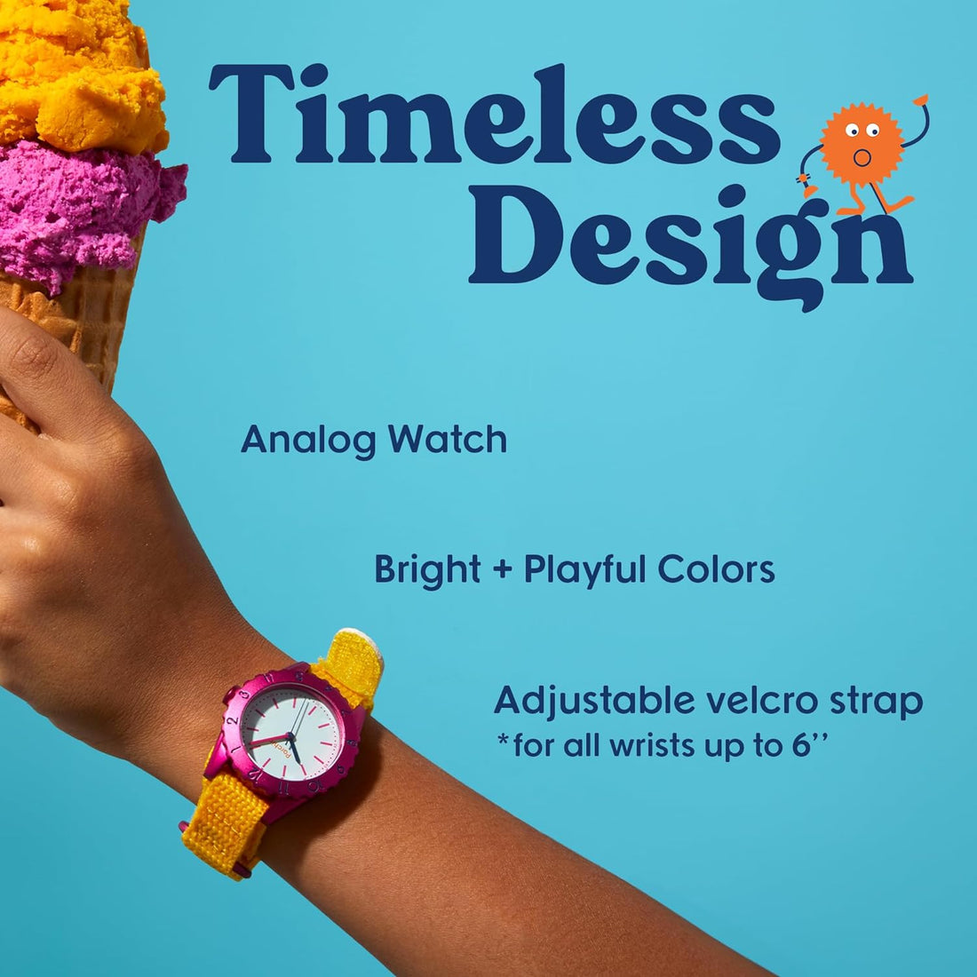 Parchie Wrist Watch - Analog Watch for Kids, Adjustable Nylon Strap