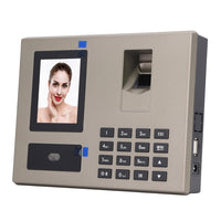 Biometric Time Attendance, Warm Voice Prompt 100-240V Automatically Calculated Hours 360 Degree Recognition Employee Attendance Machine for Small Business (US Plug)