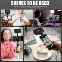 BANSINE Selfie Light, USB-Rechargeable LED Phone Light - Portable Photo Light with 97+ CRI, Up to 6500K Color Temperature Phone Light for Selfie, Zoom Conference, Video, Makeup and Live Stream