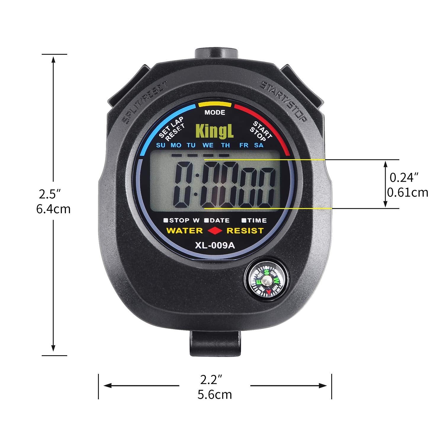 KingL Digital Stopwatch Timer - Interval Timer with Large Display