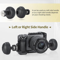 Nitze Ball Side Handle with ARRI Rosette for Camera Cage and Monitor Cage, ARRI Side Handle with Different Colored Rubber Rings - PA33A