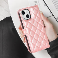 Ｈａｖａｙａ Crossbody Phone case for iPhone 15 Plus case with Strap for Women iPhone 15 Plus case with Card Holder iPhone 15 Plus Wallet case flip Folio Leather Cover-Rose Gold