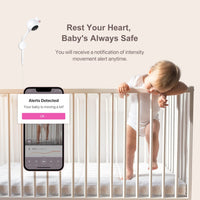 iBaby Smart Baby Breathing Monitor - with Camera and Audio, Tracking Baby's Breathing, Sleeping, Movement. i2 Wi-Fi Video Baby Monitor, Contactless, Work with Smartphone