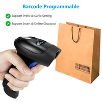 NetumScan 1D&2D Barcode Scanner with Hands Free Adjustable Stand, Wireless USB Automatic QR Bar Code Reader/Imager for Store, Supermarket, Warehouse