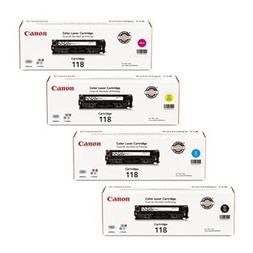 Original Canon 118 Black Cyan Magenta Yellow for the Canon Color imageCLASS MF8350Cdn