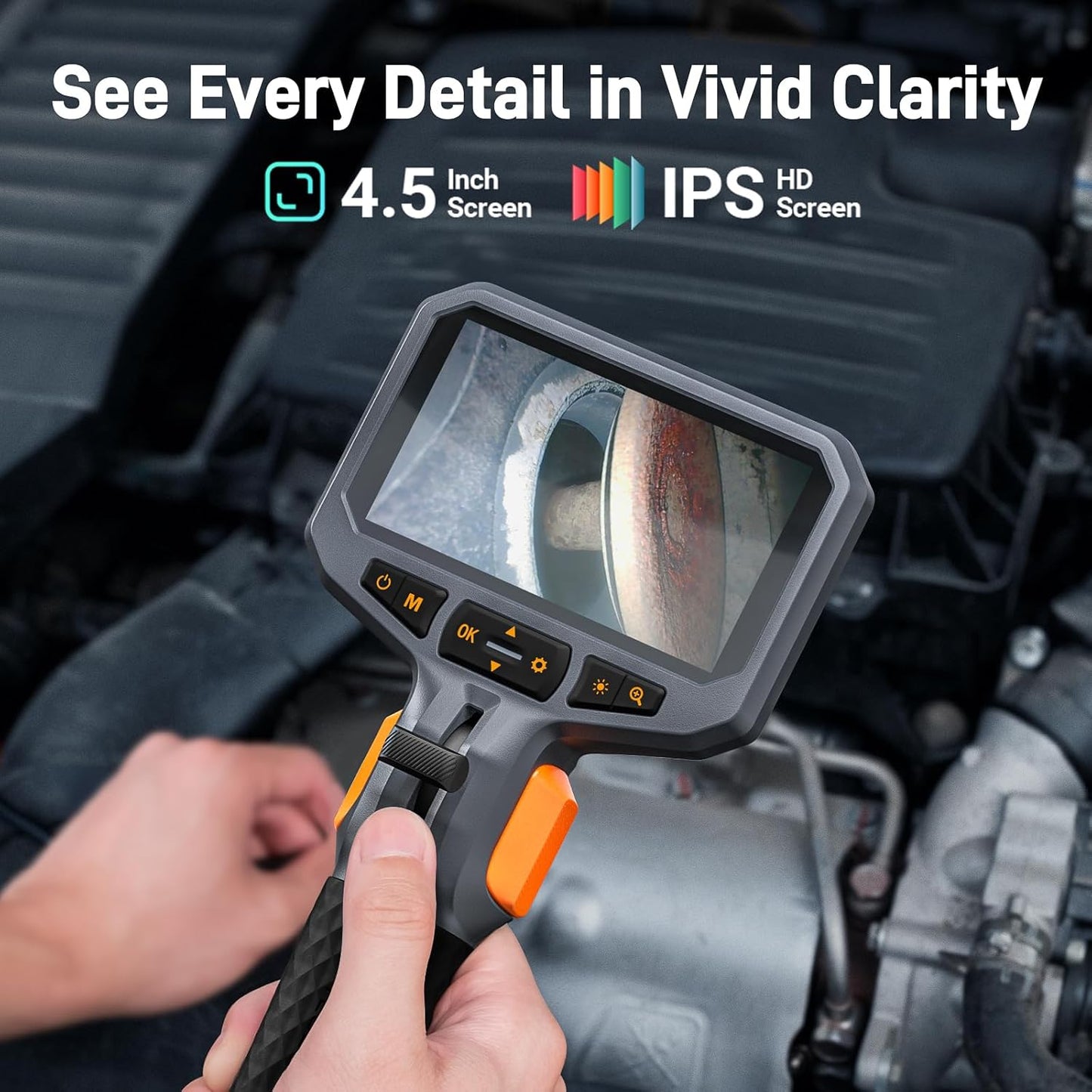 Articulating Borescope with Dual Lens Endoscope Camera – In Use