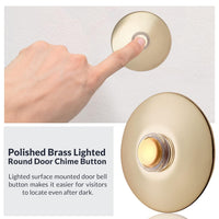 Newhouse Hardware BR5WL Lighted Doorbell Button, 1-Pack, Brass