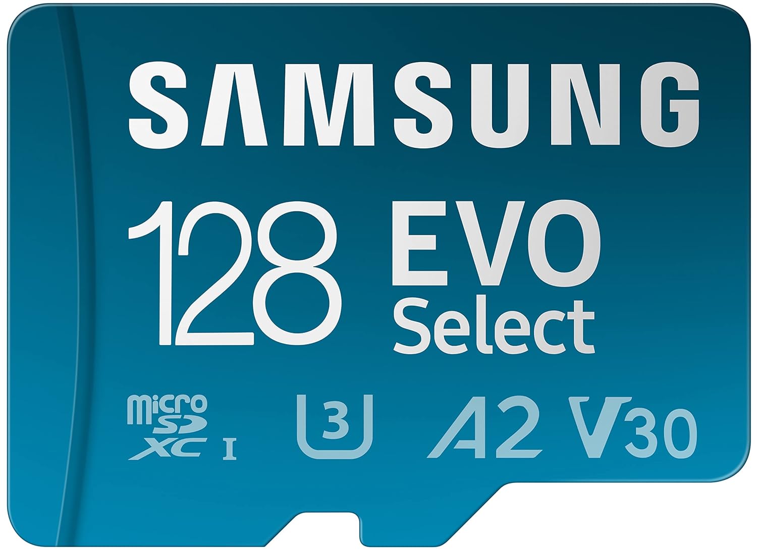 SAMSUNG EVO Select + Adapter 128GB microSDXC 130MB/s Full HD & 4K UHD, UHS-I, U3, A2, V30 (MB-ME128KA/AM)