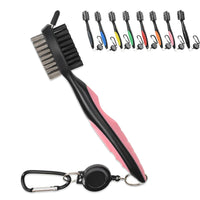 Mile High Life Golf Club Brush Tool Kit with Club Groove Cleaner, Retractable Extension Cord and Clip (8 Colors)