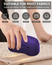 ASNUG Fabric Shaver, Rechargeable Lint Remover, Sweater Shaver with Lint Brush, Sweater Defuzzer to Remove Pilling, Large Capacity Lint Storage, Portable Fabric Shaver for Furniture, Clothes, Curtain