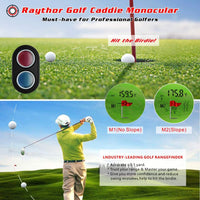 Raythor Pro GEN S2 Golf Rangefinder, Laser Range Finder with Pinsensor and Physical Slope Switch, Continuous Scan, Rechargeable Battery, Tournament Legal Rangefinder for Professional Golfers