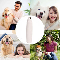 Alomejor Rechargeable Pet Nail Grinder, Electric Dog Cat Nail Trimmer with 2 Speeds Painless Paws Grooming Device