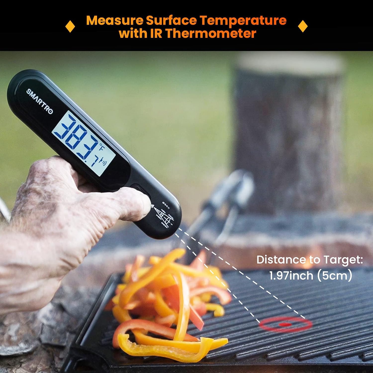 SMARTRO ST49 IR 2-in-1 Instant Meat Thermometer Infrared Thermometer for Cooking Food Grilling BBQ Kitchen Candy