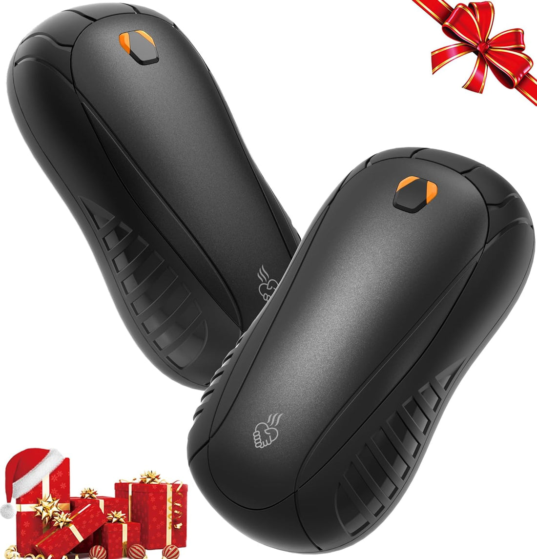 2 Pack Hand Warmers Rechargeable 5200mAh Electric Portable Hand Warmers 2 in 1 FANDLISS Electric Portable Pocket Heater with 12Hrs & 3 Level Warmth Gift for Christmas, Outdoor, Women Men Gift