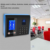 Biometric Employee Time Attandence Machine, 5V 1A Software Free Waterproof Face Fingerprint Time Attendance Machine for Schools(#2)