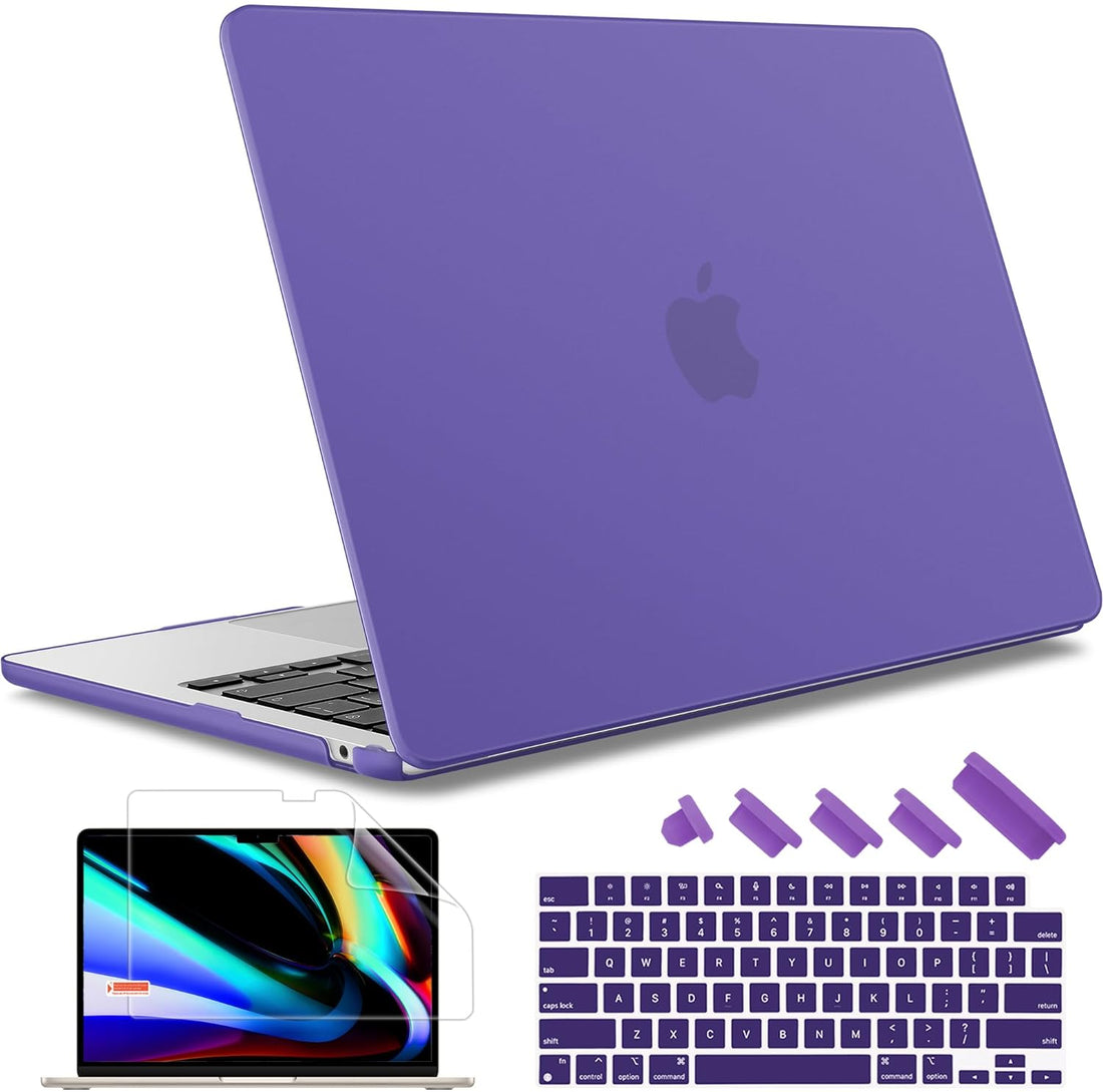 May Chen Compatible with [2022 Newest Release] MacBook Air 13.6 Inch Model A2681, Plastic Hard Shell Case for MacBook Air 13 inch Apple M2 Clip with Liquid Retina Display Fits Touch ID, Deep Purple