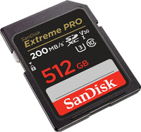 SanDisk 512GB Extreme Pro SD Memory Card SDXC Card for Sony Alpha a7C, a6600, a6100, a6400 Camera (SDSDXXD-512G-GN4IN) Class 10 Bundle with (1) Everything But Stromboli 3.0 Micro & SD Card Reader