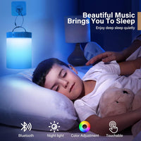 Vepiant Night Light Bluetooth Speaker Wireless Portable Smart Touch Control Lamp for Bedrooms Living Room Portable Bedside Lamp Table,MP3 Music Player Colorful Led Table Lamp(Two Pieces)