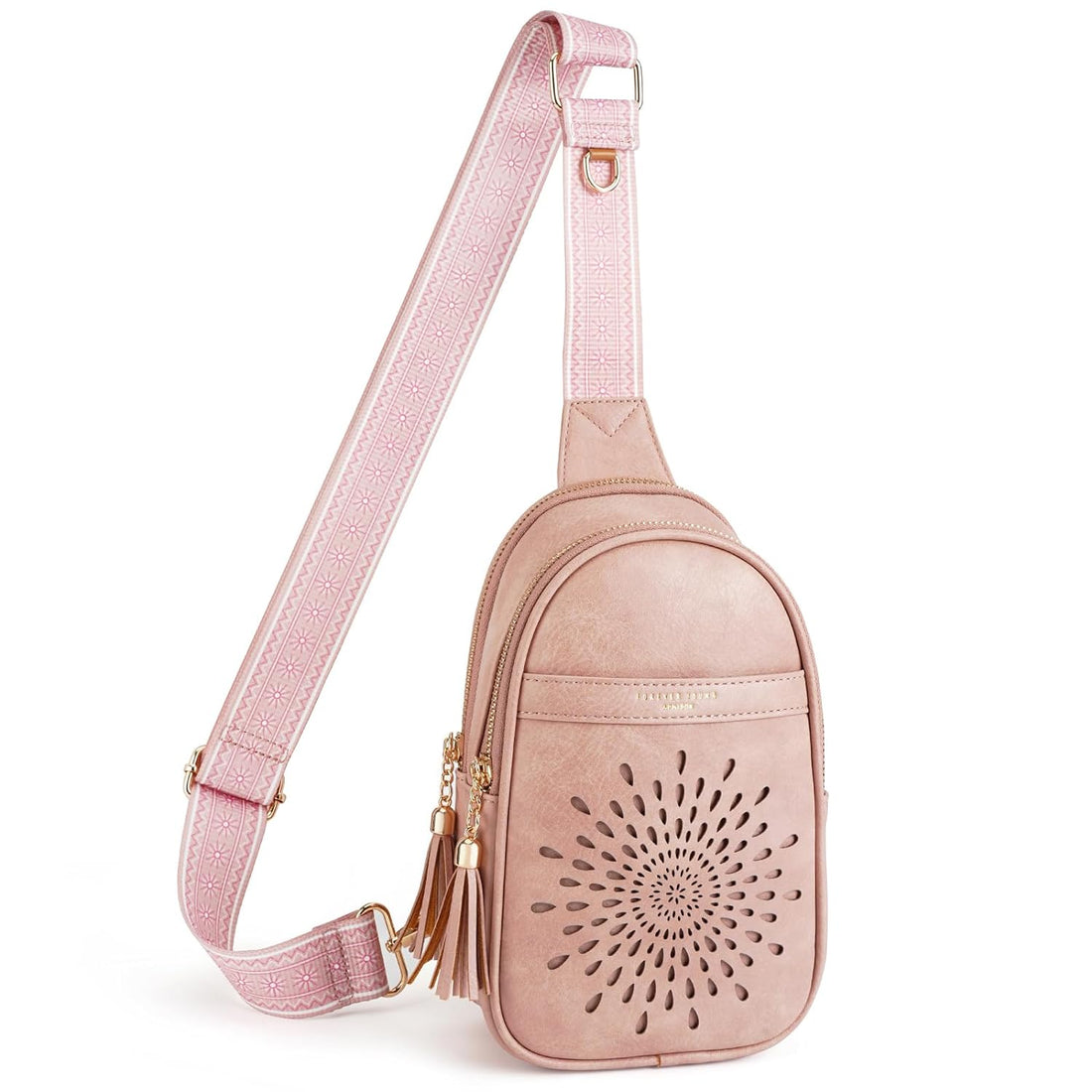 APHISON Small Sling Bag Fanny Packs Cell Phone Purse Vegan Leather Crossbody Bags for Women Chest Bag with Adjustable Strap, 08-pink, Fashion
