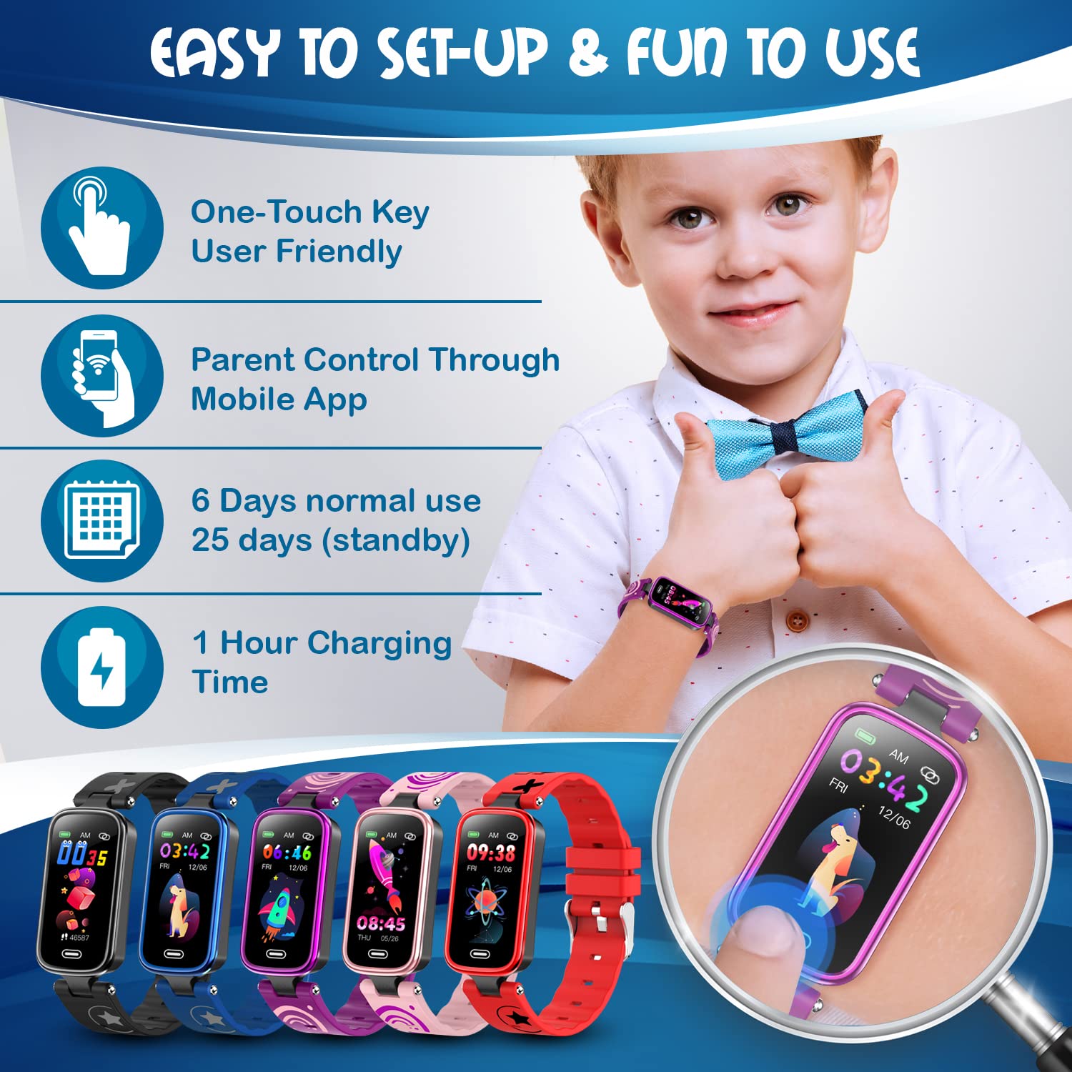 Inspiratek Kids Fitness Tracker for Age 5-16，2022 Upgraded Tracker Kids Watch，Waterproof Watch for Kids with Pedometer，Sleep Monitor & Calorie Counter，Fitness Watch for Kids Girls Boys Teen (Purple)