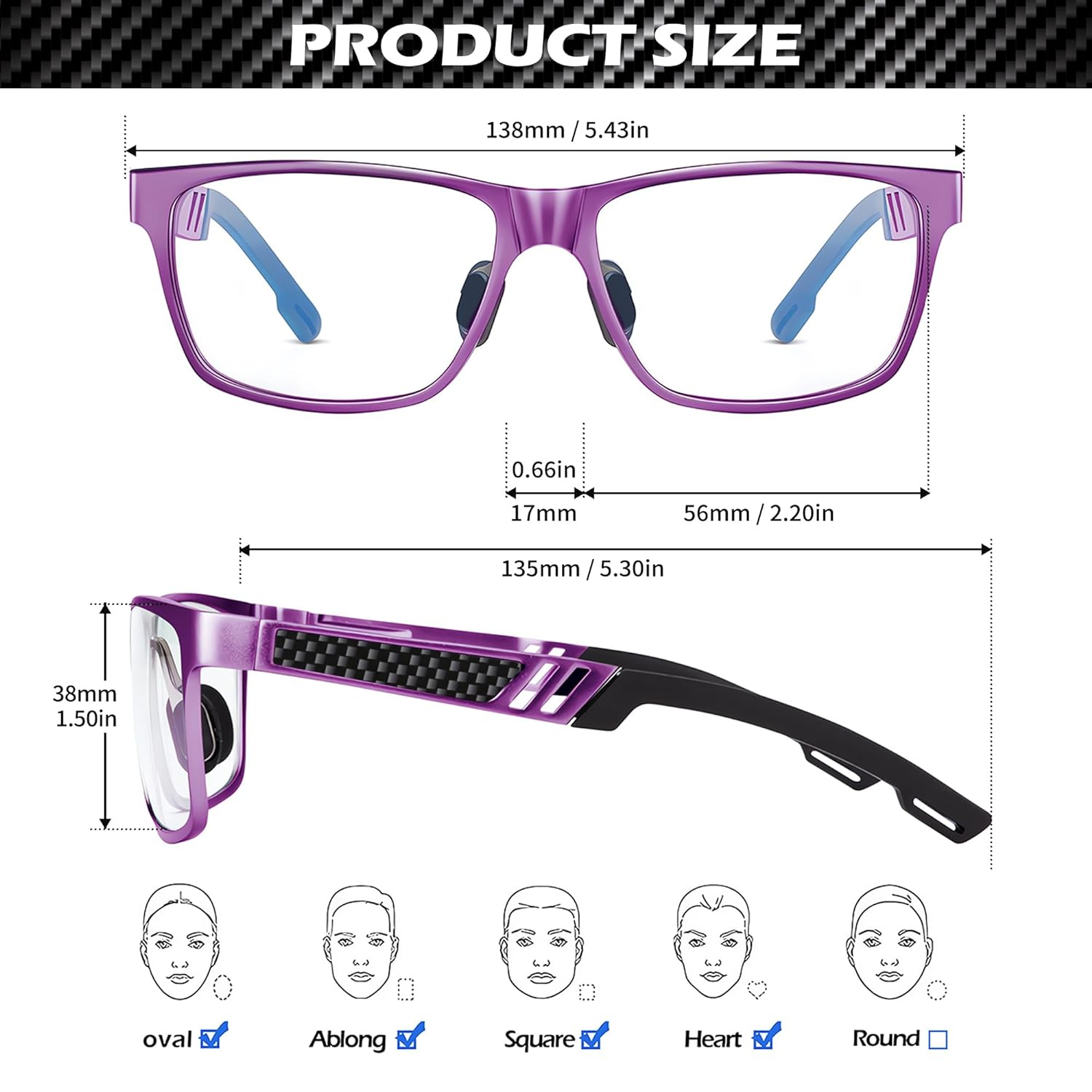 ANYLUV Blue Light Blocking Glasses Men Computer Gaming Blue Screen Glasses Mens Blue Light Blocker Glasses Rectangle Metal frame UV400 Clear Lens