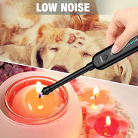Electric Candle Lighter,USB-C Rechargeable,Large Capacity Lithium Battery, Noiseless,Windproof & No Flame,Light Everything Safely and Quickly,Gas Stove/Fireworks /Camping BBQ/Aromatherapy SPA(Black)