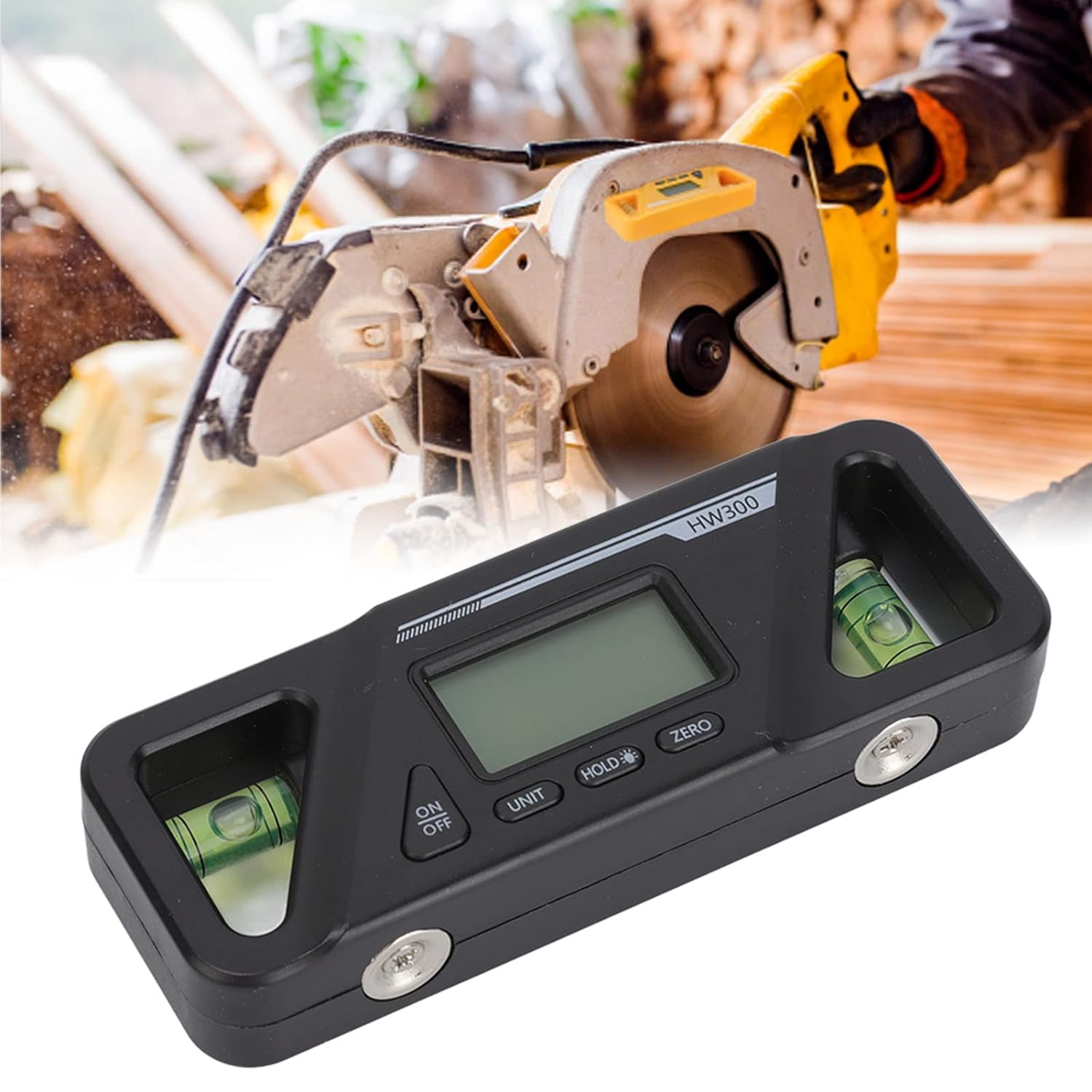 Mini Digital Level, Quick Response Digital Inclinometer Lightweight for Timber Processing(Black)