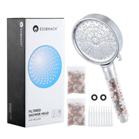 Essbhach Handheld Shower Head Filter for Hard Water,Hand Held Water Softener Shower Head Filter for Hard Water Chrome