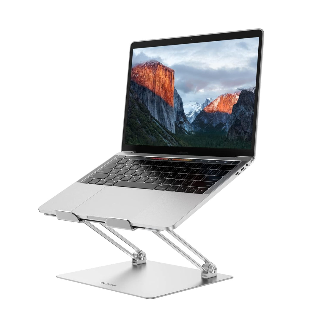 Besign LS10 Aluminum Laptop Stand, Ergonomic Adjustable Notebook Stand, Riser Holder Computer Stand Compatible with Air, Pro, Dell, HP, Lenovo More 10-15.6" Laptops, Silver