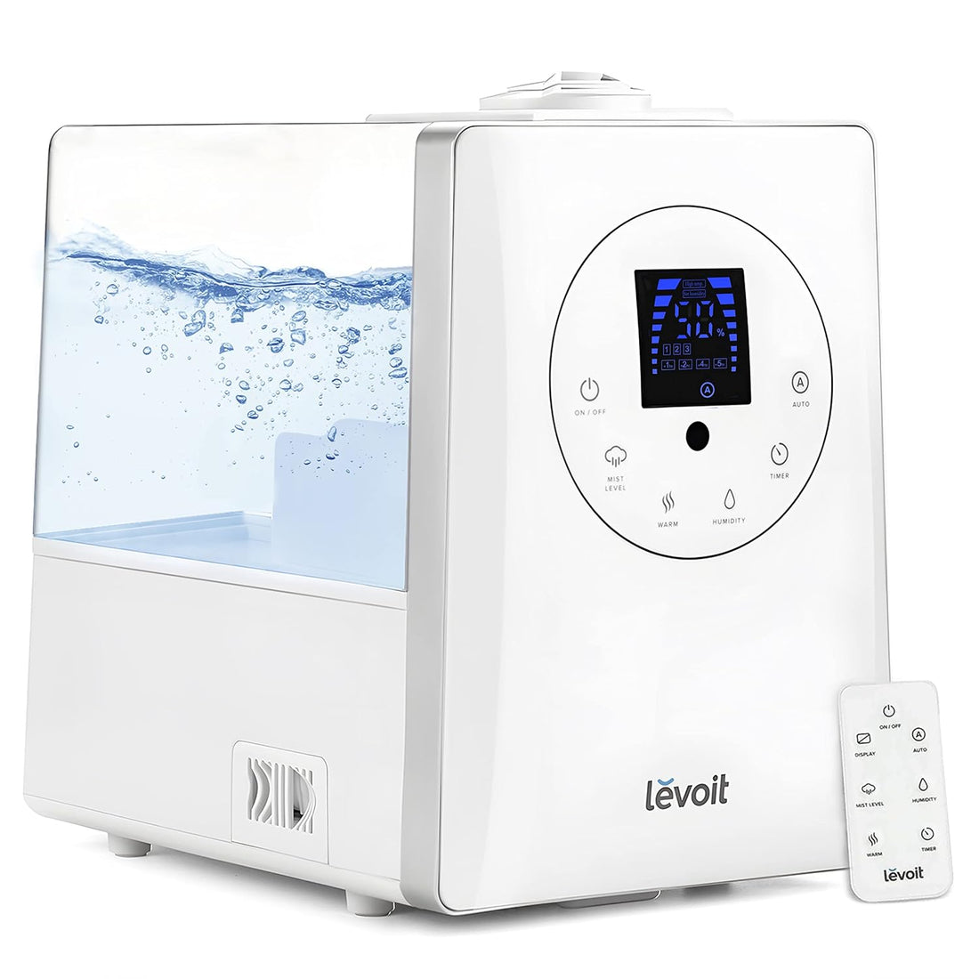 Levoit Humidifiers 6L Warm&Cool Mist Ultrasonic Humidifier Germ Free&Whisper-Quiet 2-Year Warranty 1 Pack White,6 Liter